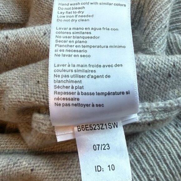 Psycho Bunny light grey merino pullover sweater size 2 - Picture 11 of 15